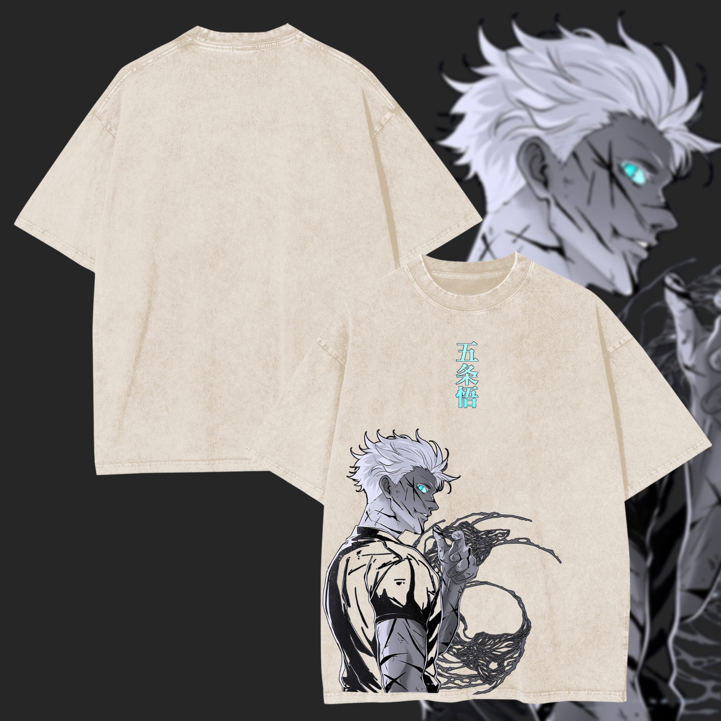 Gojo Satoru Printed Unisex Washed T-Shirt