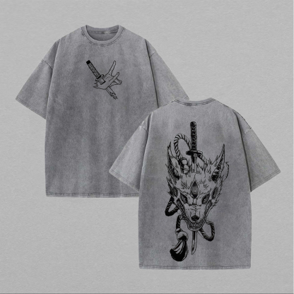 Toji Fushiguro Jujutsu Kaisen Printed Unisex Washed T-Shirt