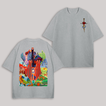 The Lord of the Rings Middle-earth Printed Unisex Oversized T-shirt