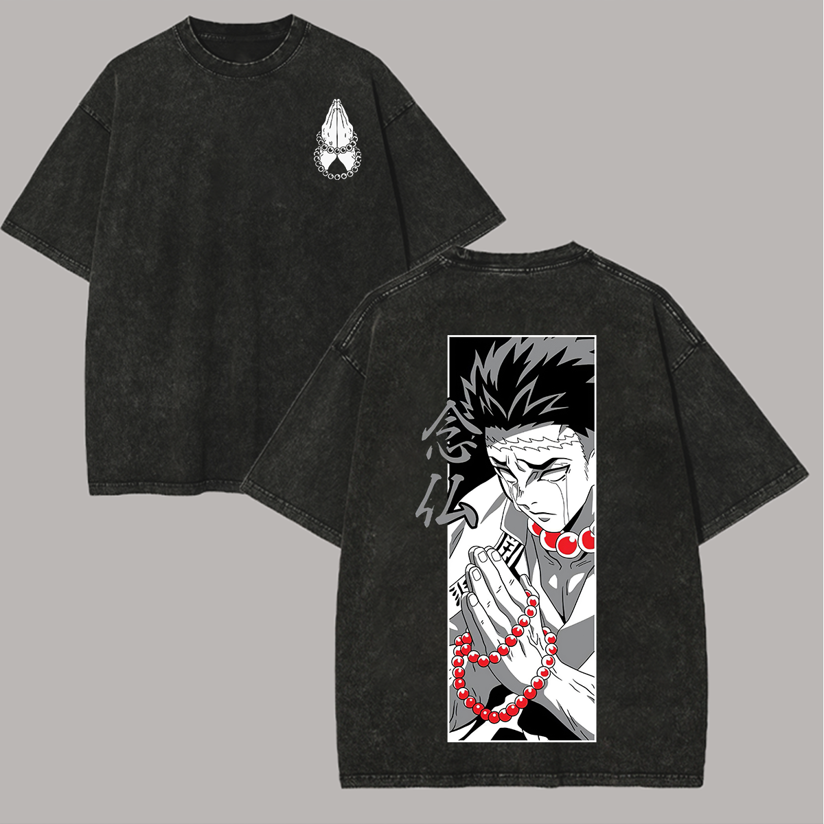 Demon Slayer Gyomei Himejima Printed Unisex Washed T-Shirt