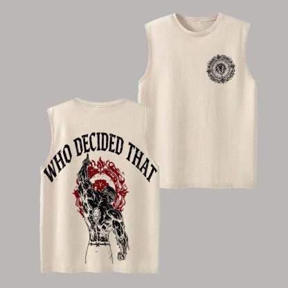 Seven deadly sins Escanor Printed Men's Washed Vest