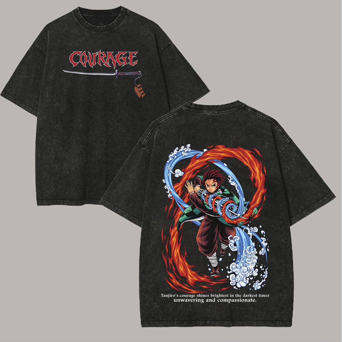 Tanjiro Kamado Printed Unisex Washed T-Shirt