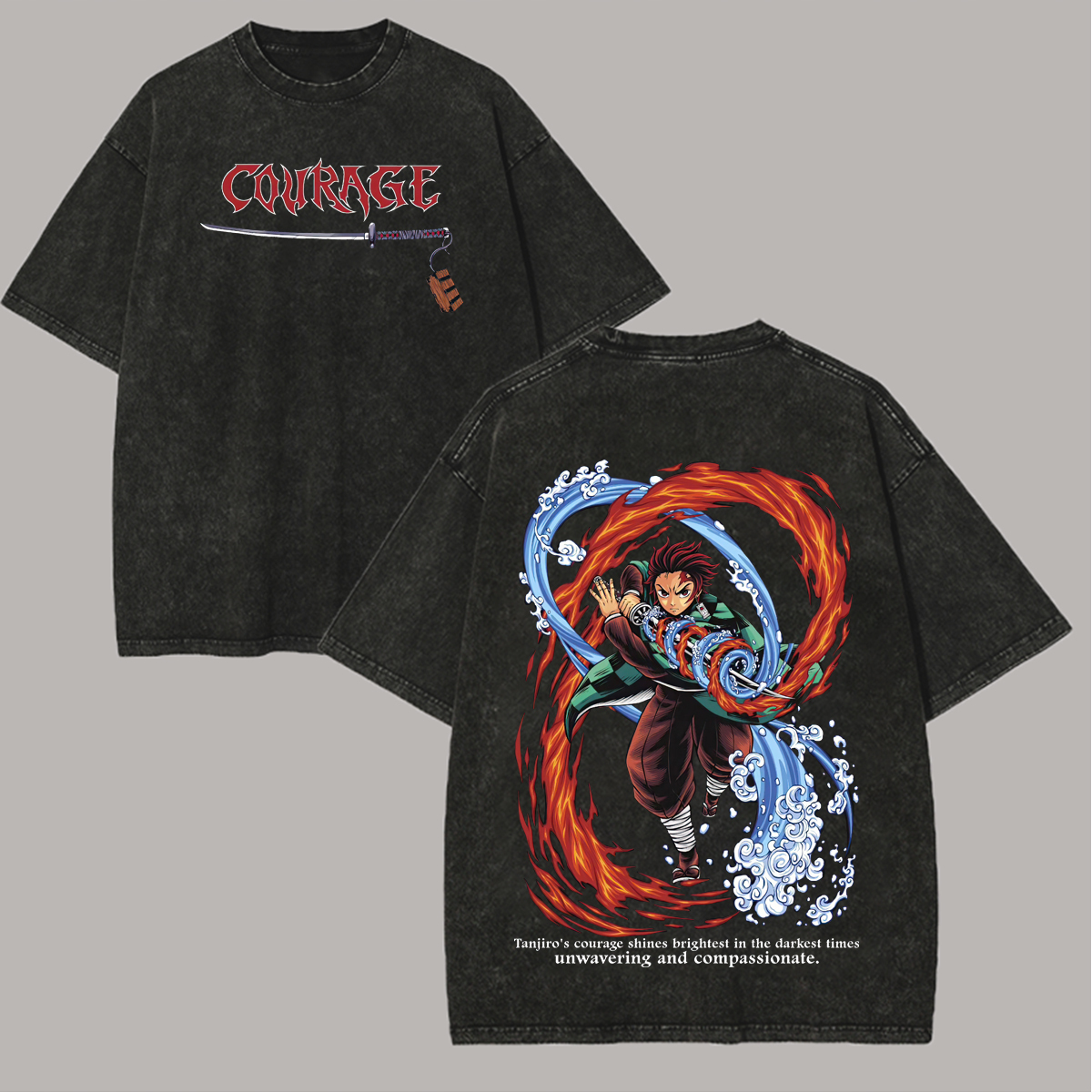 Tanjiro Kamado Printed Unisex Washed T-Shirt