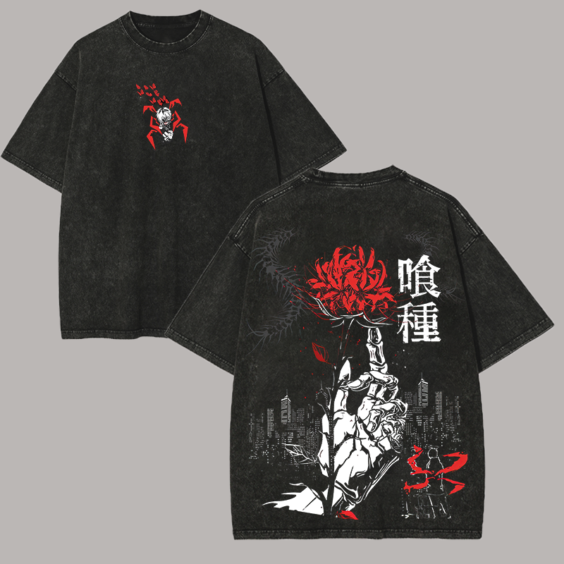 Tokyo Ghoul Printed Unisex Washed T-Shirt