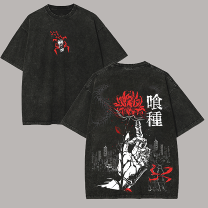 Tokyo Ghoul Printed Unisex Washed T-Shirt