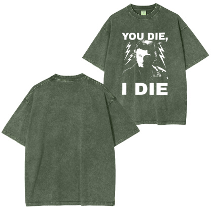 Stranger Things You Die I Die Unisex Washed T-Shirt