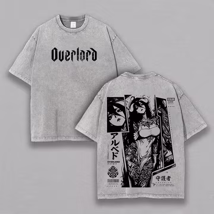 Overlord Albedo Printed Unisex Washed T-Shirt
