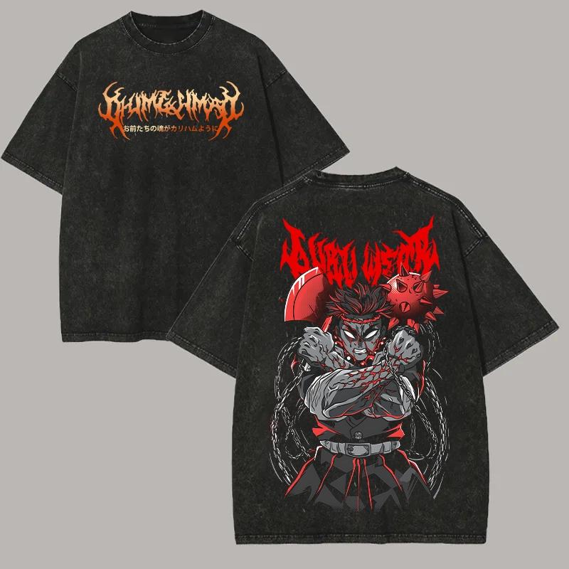 Demon Slayer Printed Unisex Washed T-Shirt