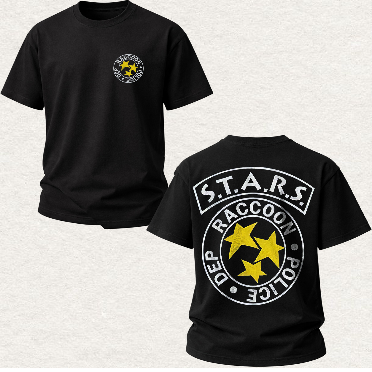 Resident Evil Stars Police Dept Printed Oversized Unisex T-shirt