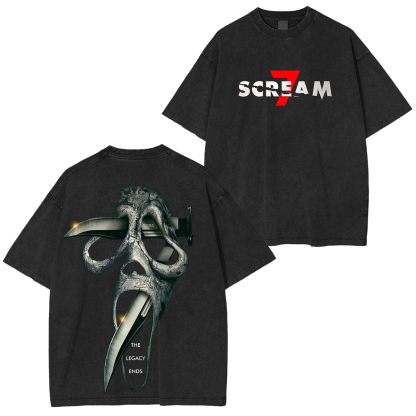 Scream 7 Printed Unisex Washed T-Shirt