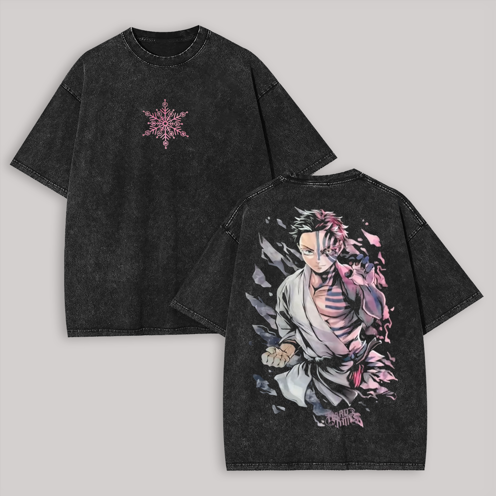 Demon Slayer Printed Unisex Washed T-Shirt