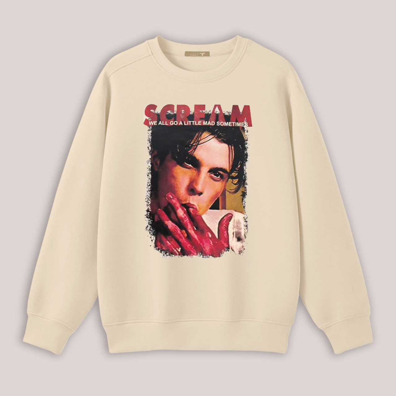 Scream Printed Fleece-lined Unisex Sweatshirt