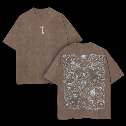 Attack on Titan Oversize Washed T-Shirt