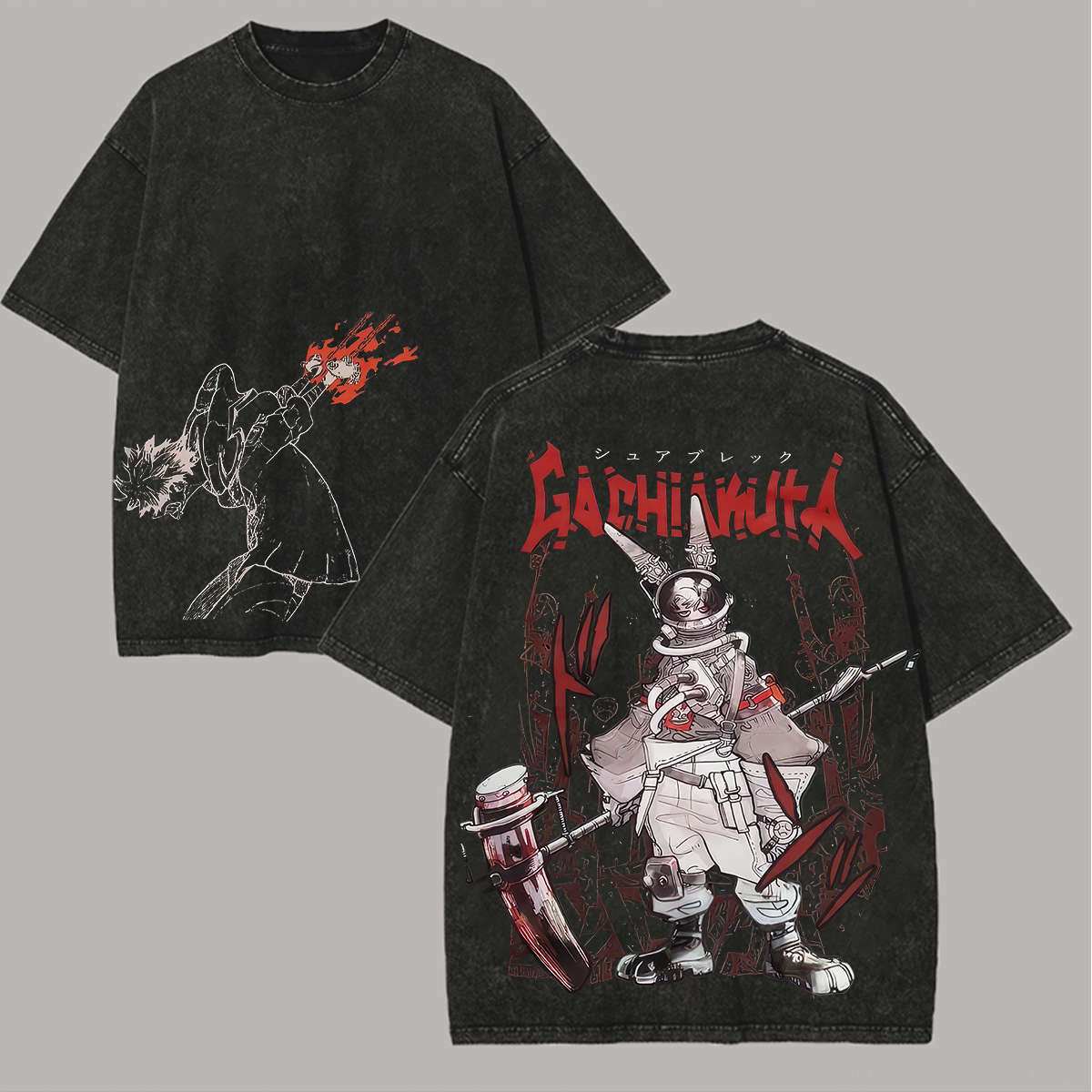 Gachiakuta Rudo Printed Unisex Washed T-Shirt