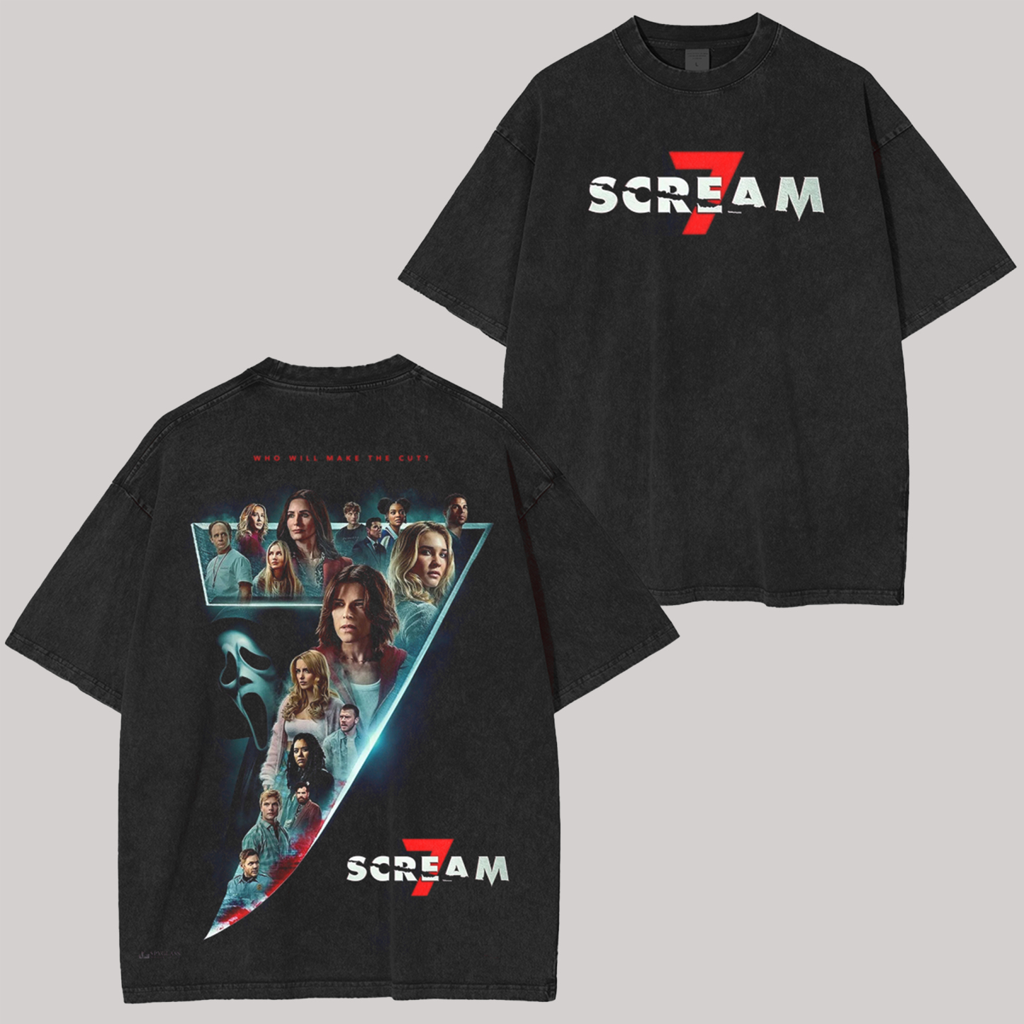 Scream 7 Printed Unisex Washed T-Shirt