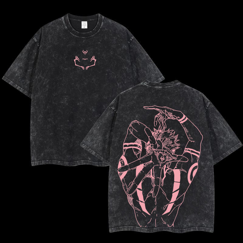 Ryomen Sukuna Printed Unisex Washed T-Shirt