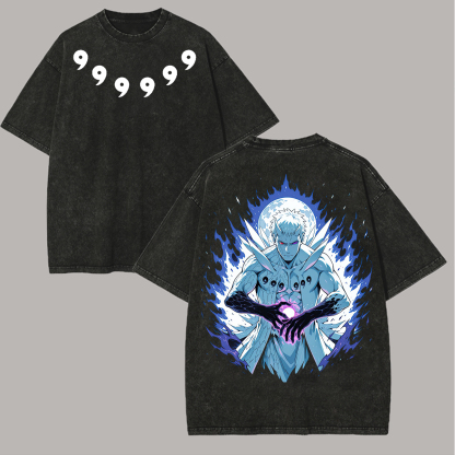 Uchiha Obito Naruto Printed Unisex Washed T-Shirt