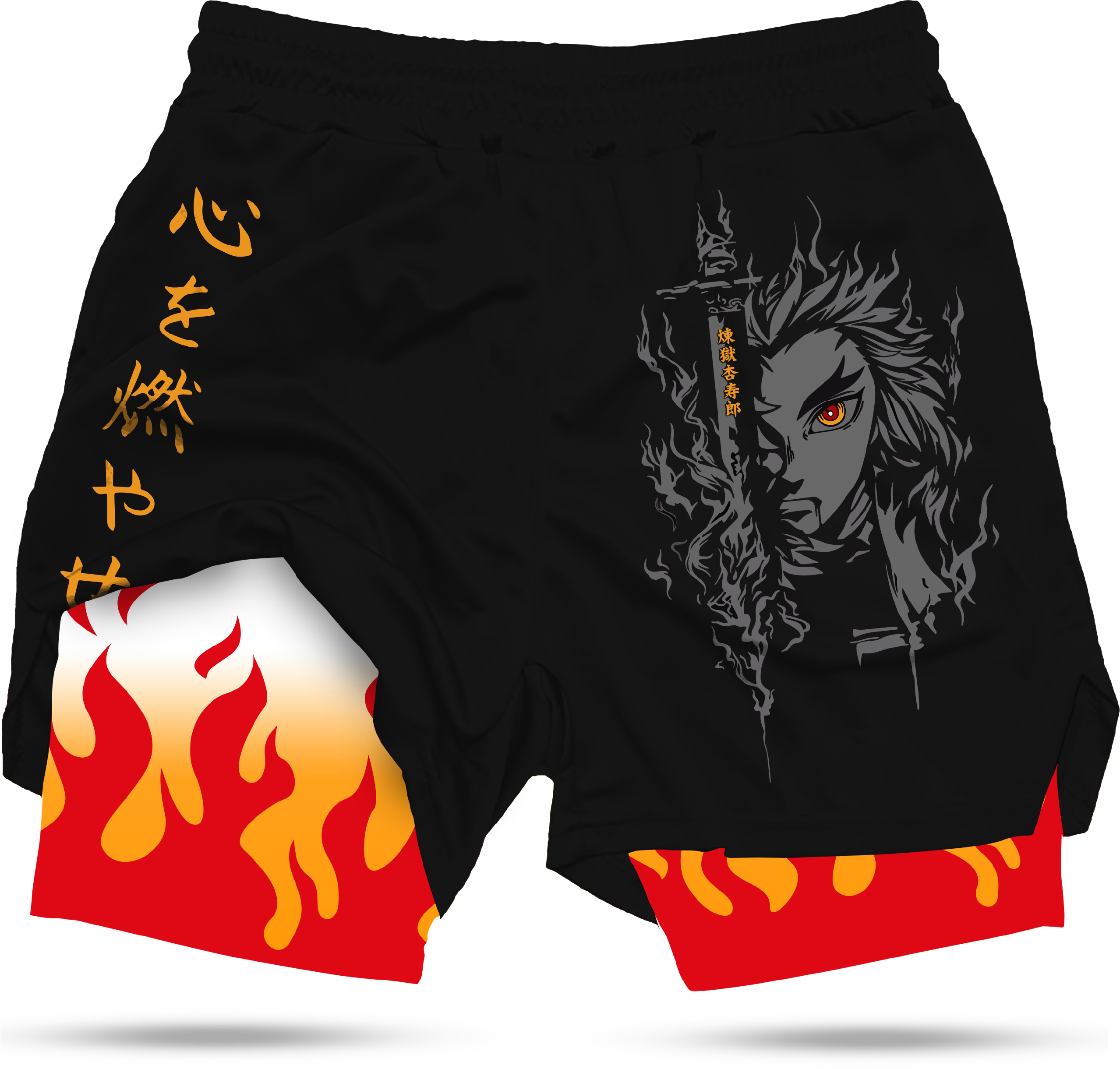 Demon Slayer Rengoku Kyoujurou Printed Men's Shorts