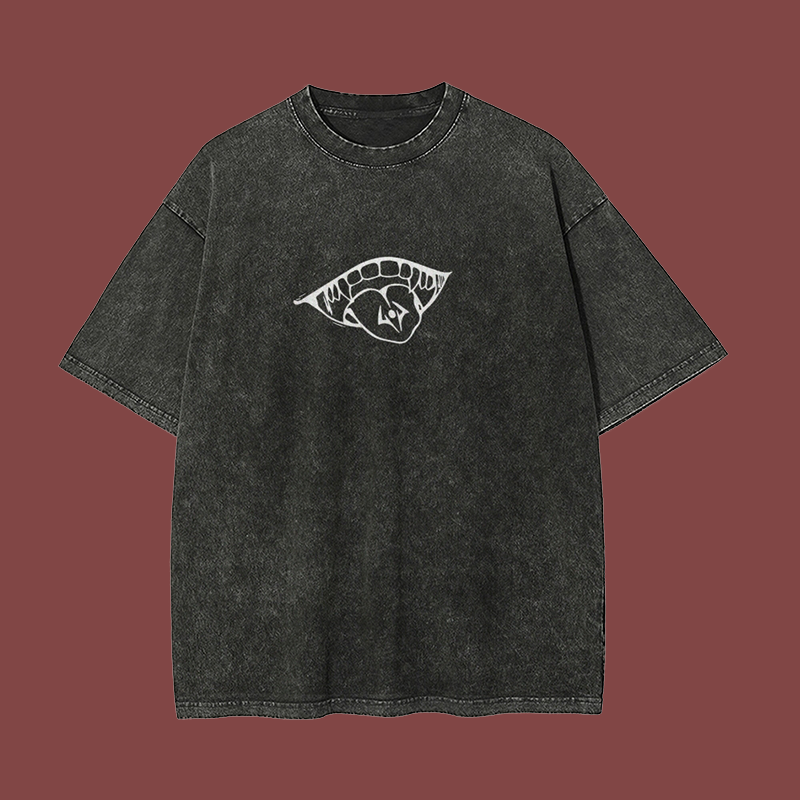 Guts Vintage Printed Men's Washed T-Shirt