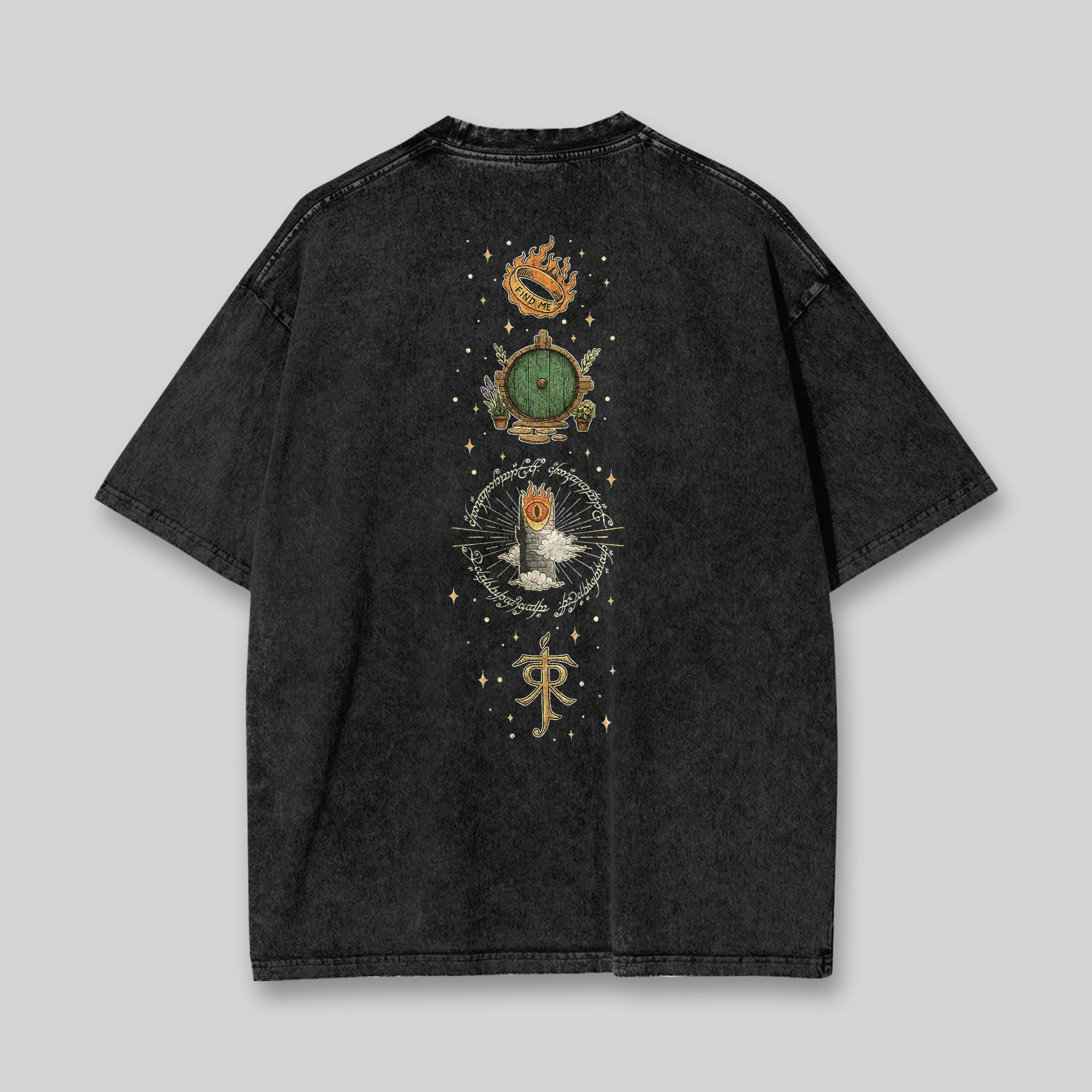 The Lord of the Rings The Shire Printed Unisex Washed T-Shirt