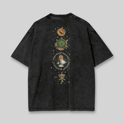 The Lord of the Rings The Shire Printed Unisex Washed T-Shirt