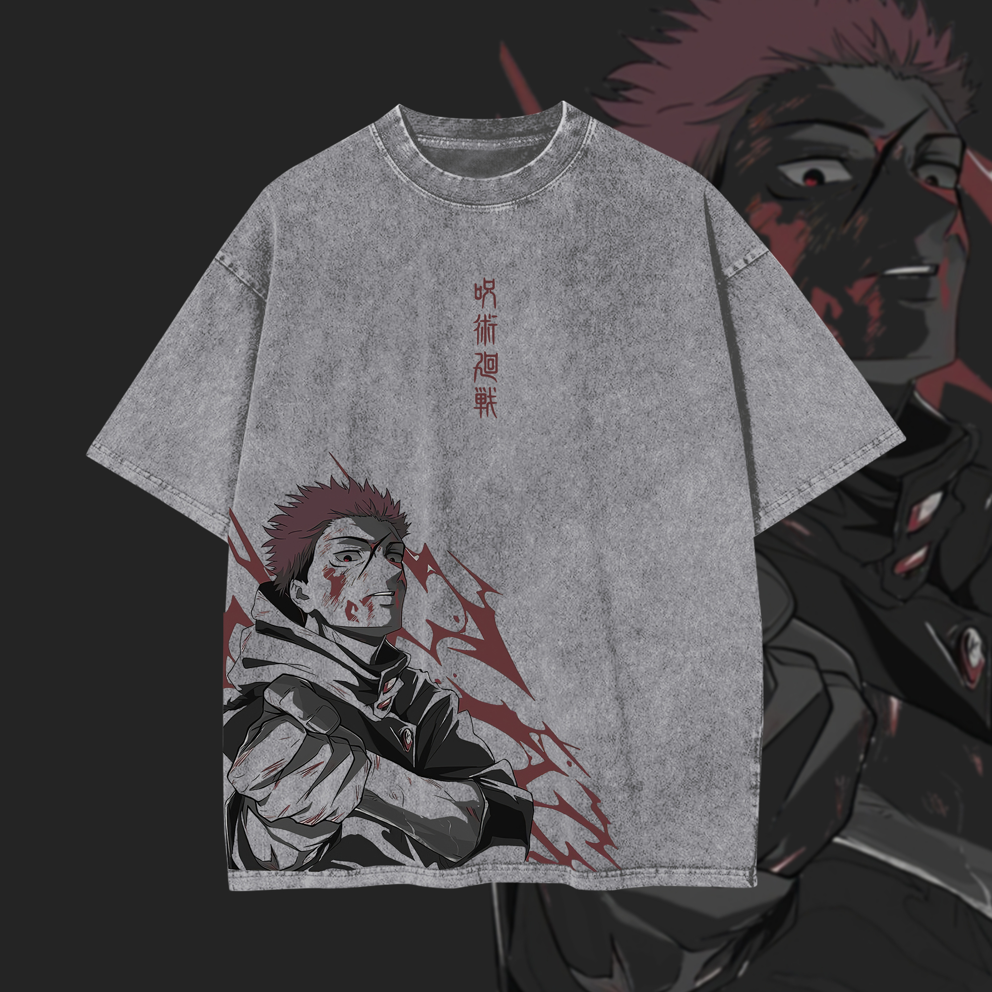 Jujutsu Kaisen Printed Unisex Washed T-Shirt