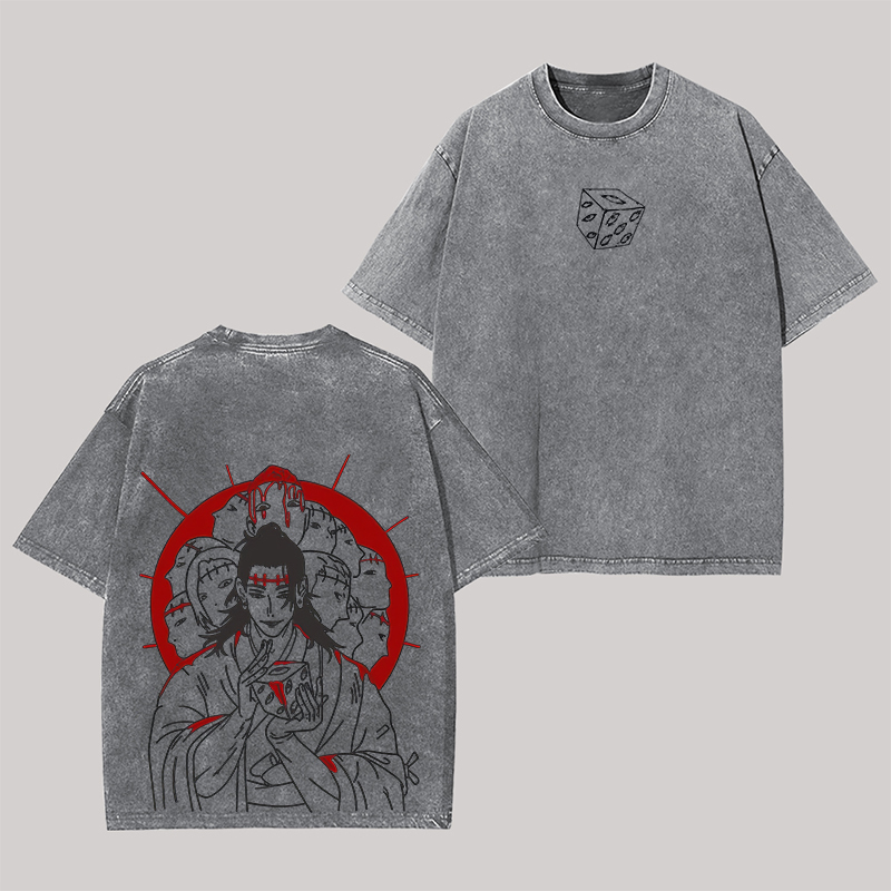 Geto Suguru Jujutsu Kaisen Printed Unisex Washed T-Shirt