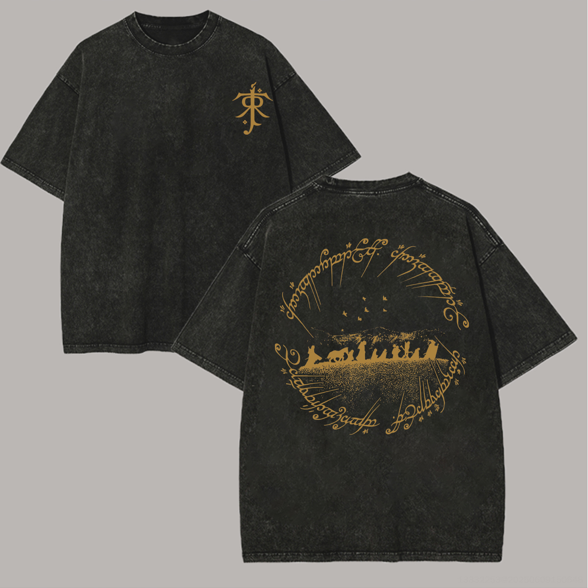 The Lord of the Rings Printed Unisex Washed T-Shirt