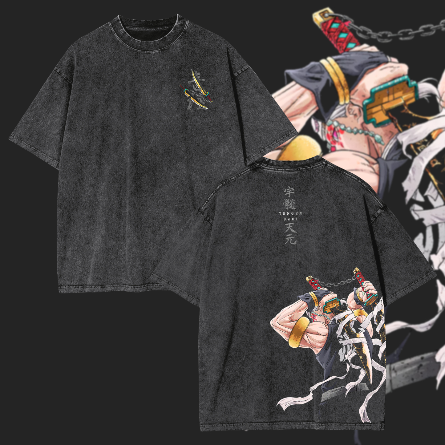 Tengen Uzui Demon Slayer Printed Unisex Washed T-Shirt