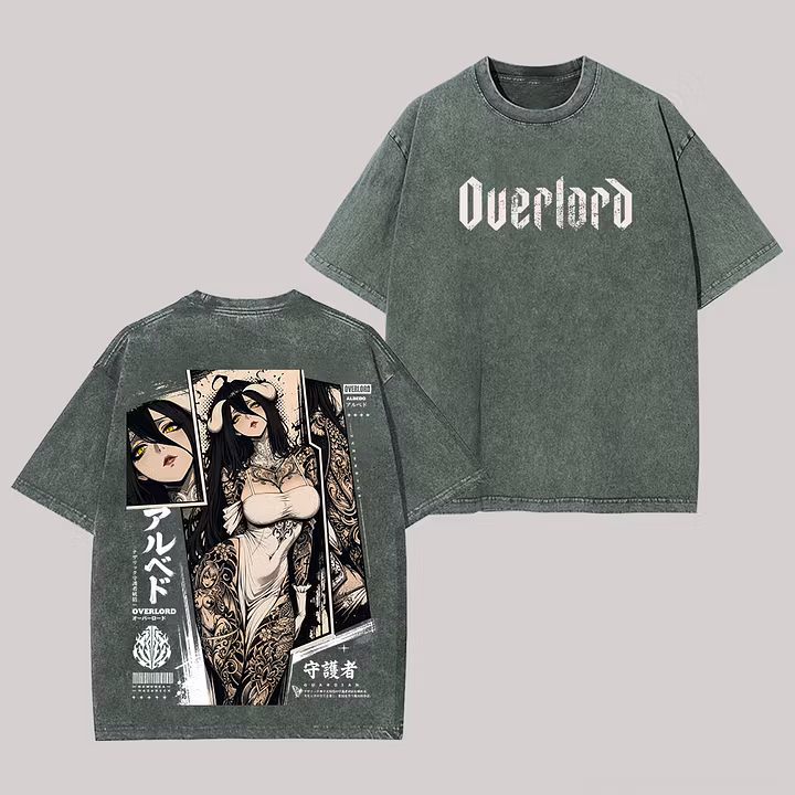 Overlord Albedo Printed Unisex Washed T-Shirt