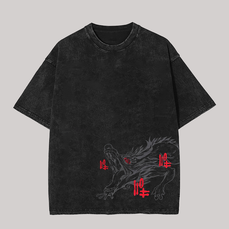 Jujutsu Kaisen Suguru Geto Printed Unisex Washed T-Shirt