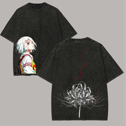 Tokyo Ghoul Printed Unisex Washed T-Shirt