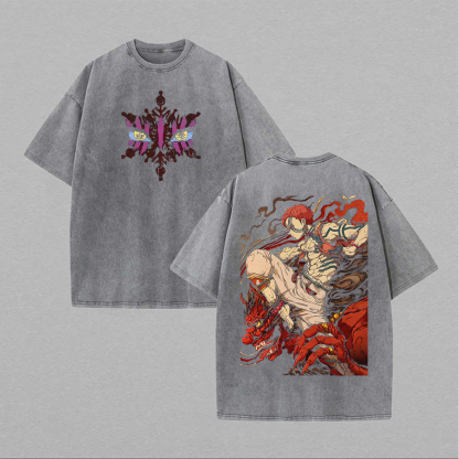 Demon Slayer Printed Unisex Washed T-Shirt
