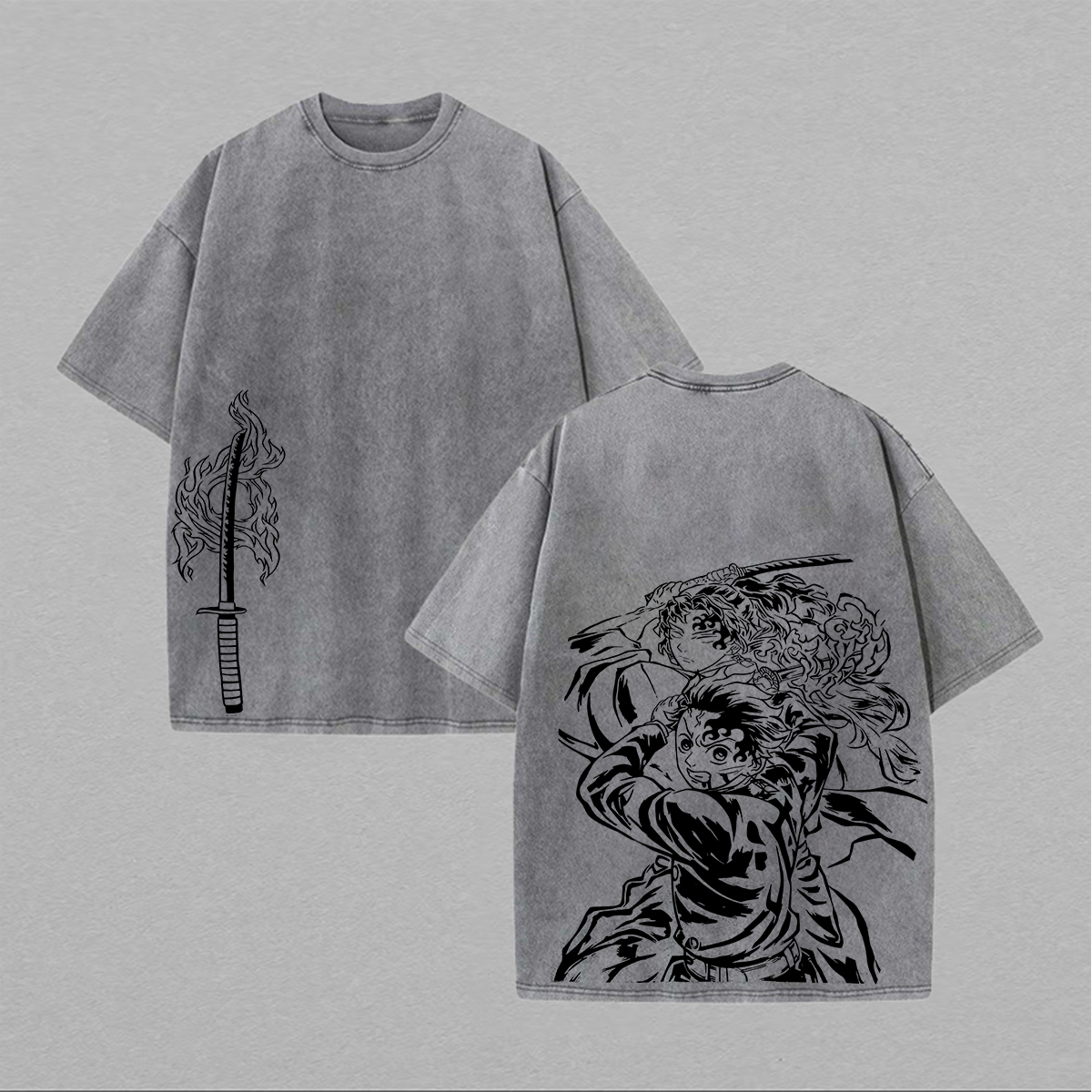 Tanjiro Kamado Printed Unisex Washed T-Shirt