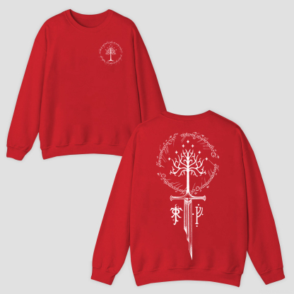 Lord of the Rings White Tree of Gondor Printed Fleece-lined Unisex Sweatshirt