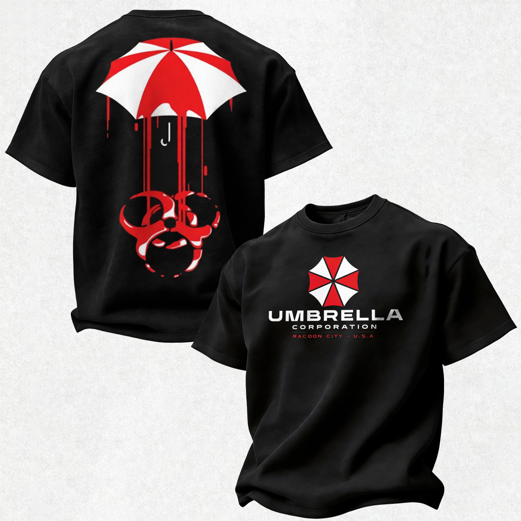 Resident Evil Umbrella Corporation Printed Oversized Unisex T-shirt