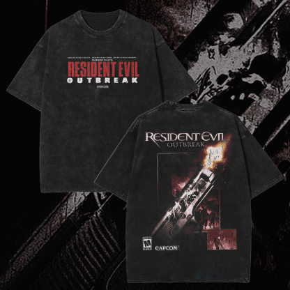 Resident Evil Outbreak Printed Unisex Washed T-Shirt