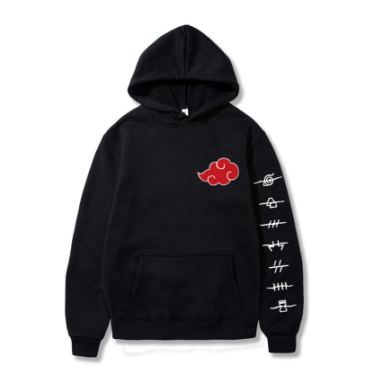 Naruto Akatsuki Printed Washed   Hoodie- Unisex