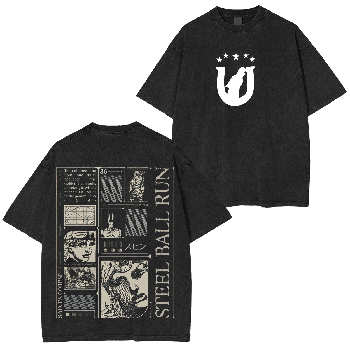 JoJo's Bizarre Adventure: Steel Ball Run Unisex Washed T-Shirt