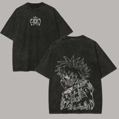 Naruto Uzumaki Printed Unisex Washed T-Shirt