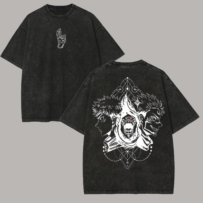 Jujutsu Kaisen Printed Unisex Washed T-Shirt
