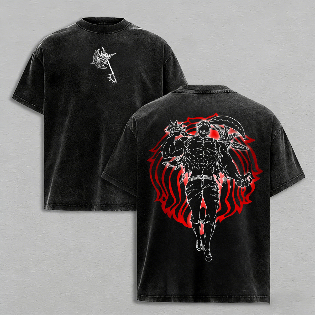 Seven deadly sins Escanor Printed Unisex Washed T-Shirt