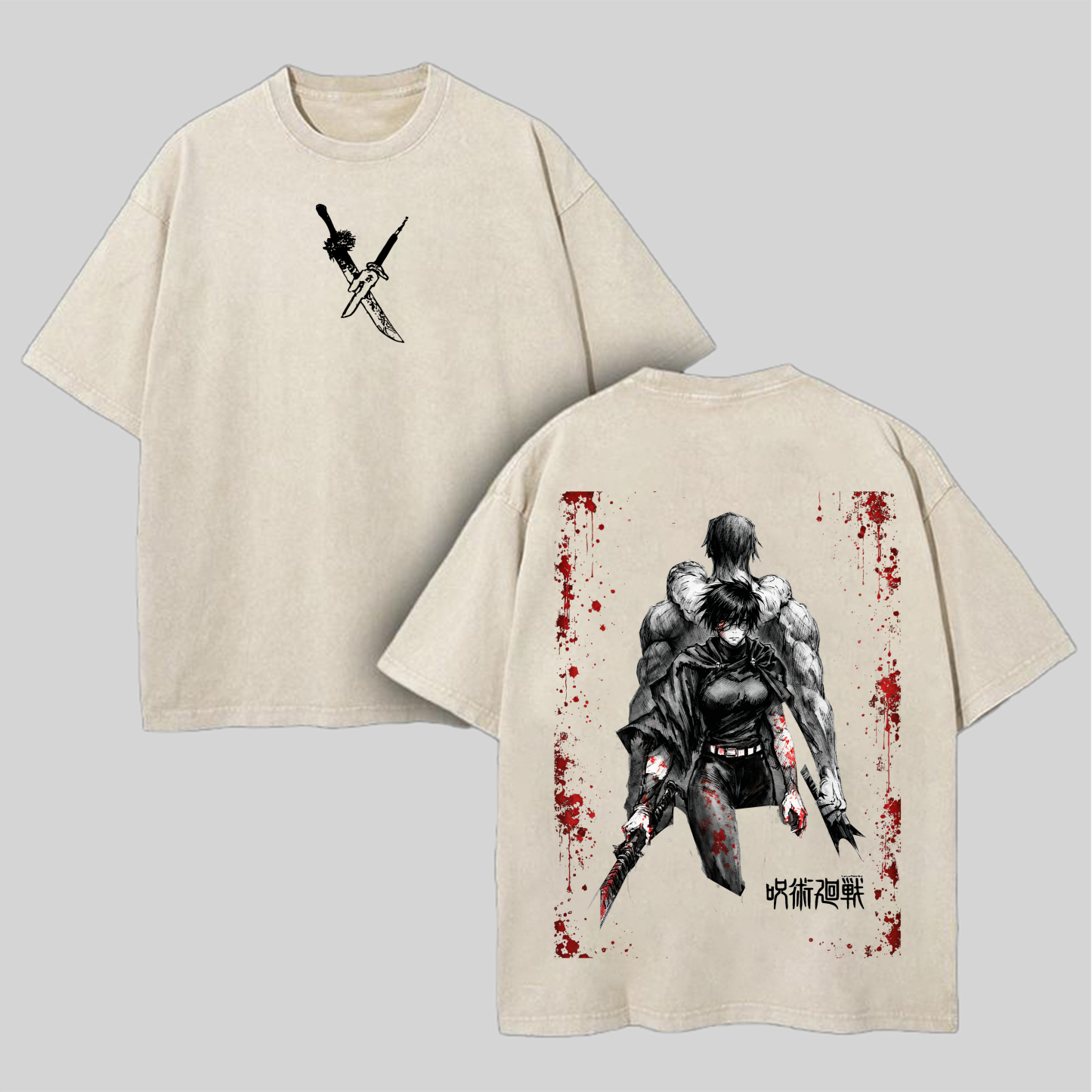 Jujutsu Kaisen Printed Unisex Washed T-Shirt