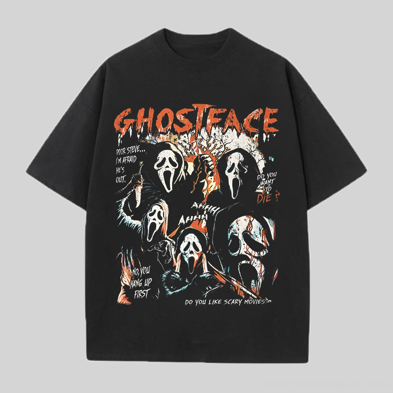 Scream Ghostface Printed Oversized Unisex T-shirts