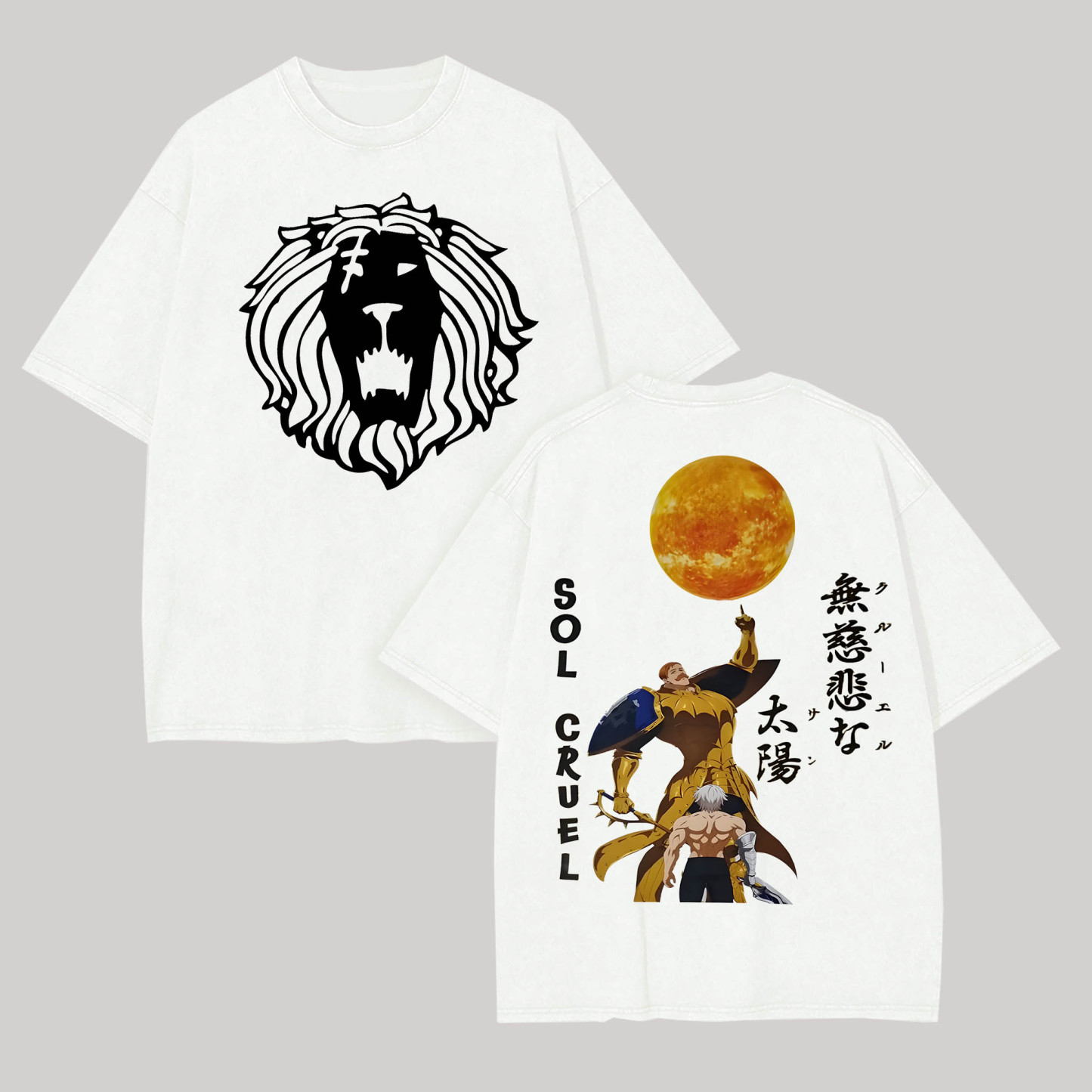 The Seven Deadly Sins Escanor Printed Oversized Unisex T-shirt