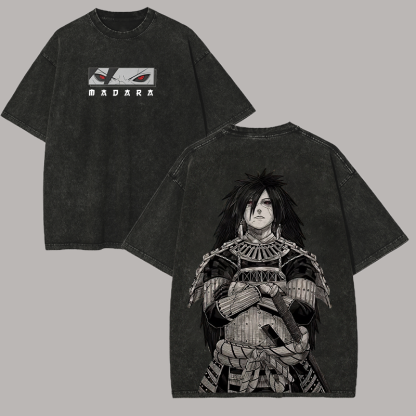 Uchiha Madara Printed Unisex Washed T-Shirt
