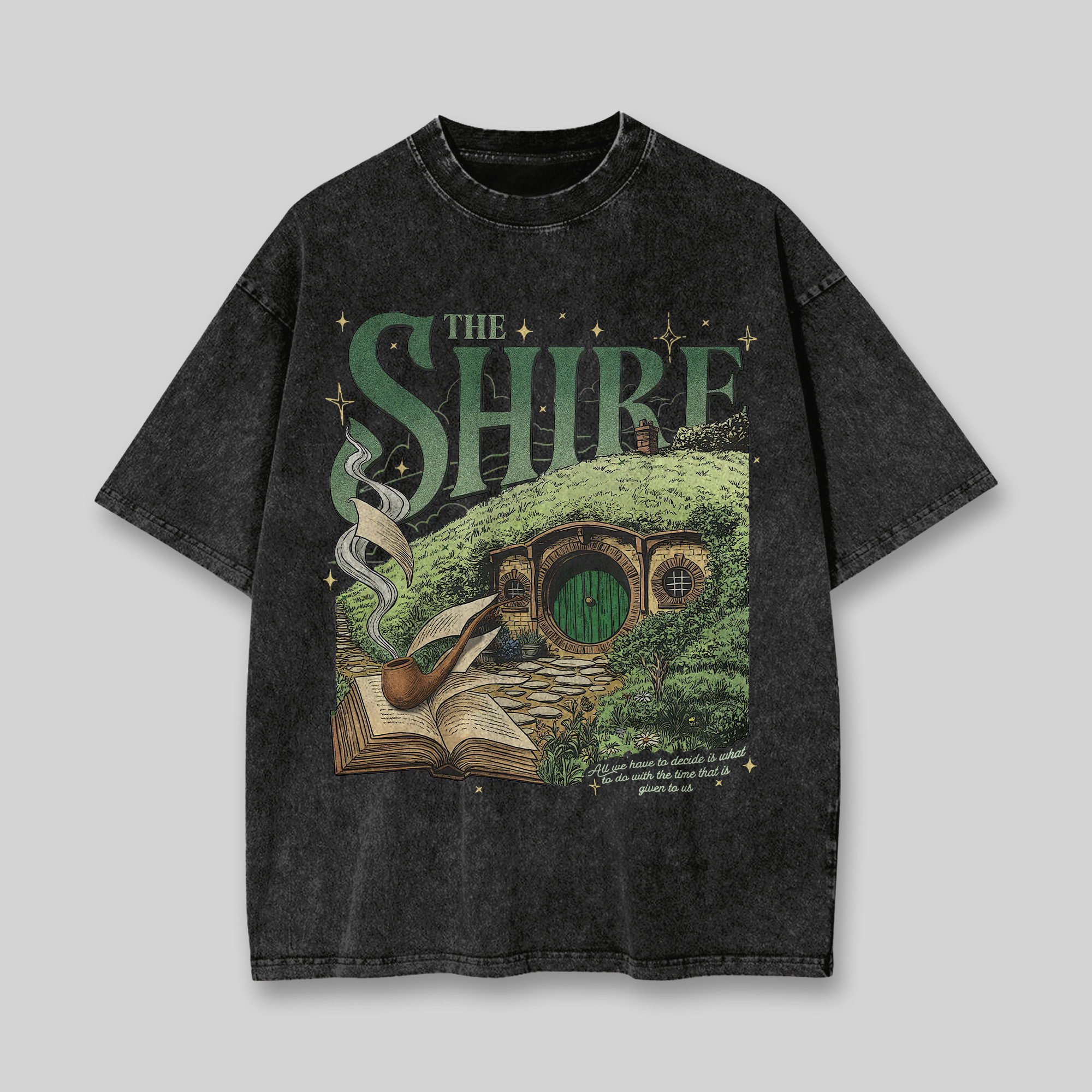 The Lord of the Rings The Shire Printed Unisex Washed T-Shirt