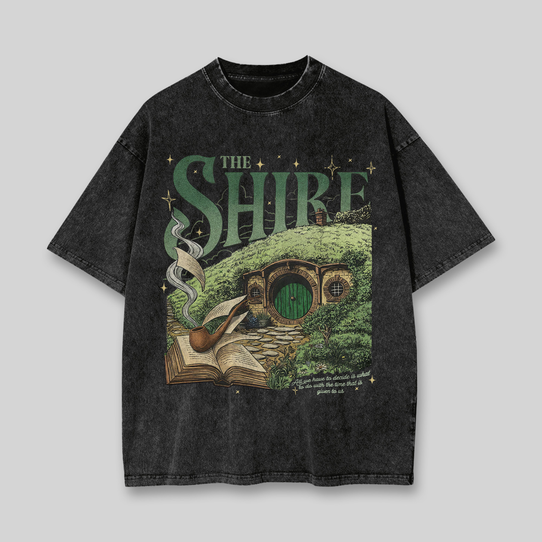 The Lord of the Rings The Shire Printed Unisex Washed T-Shirt
