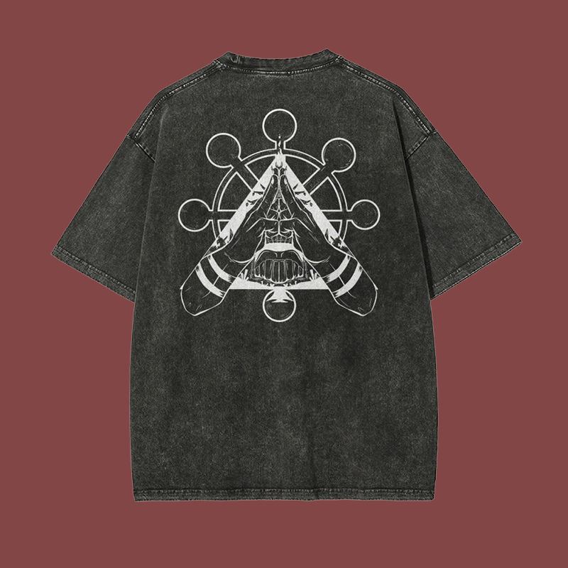 Guts Vintage Printed Men's Washed T-Shirt