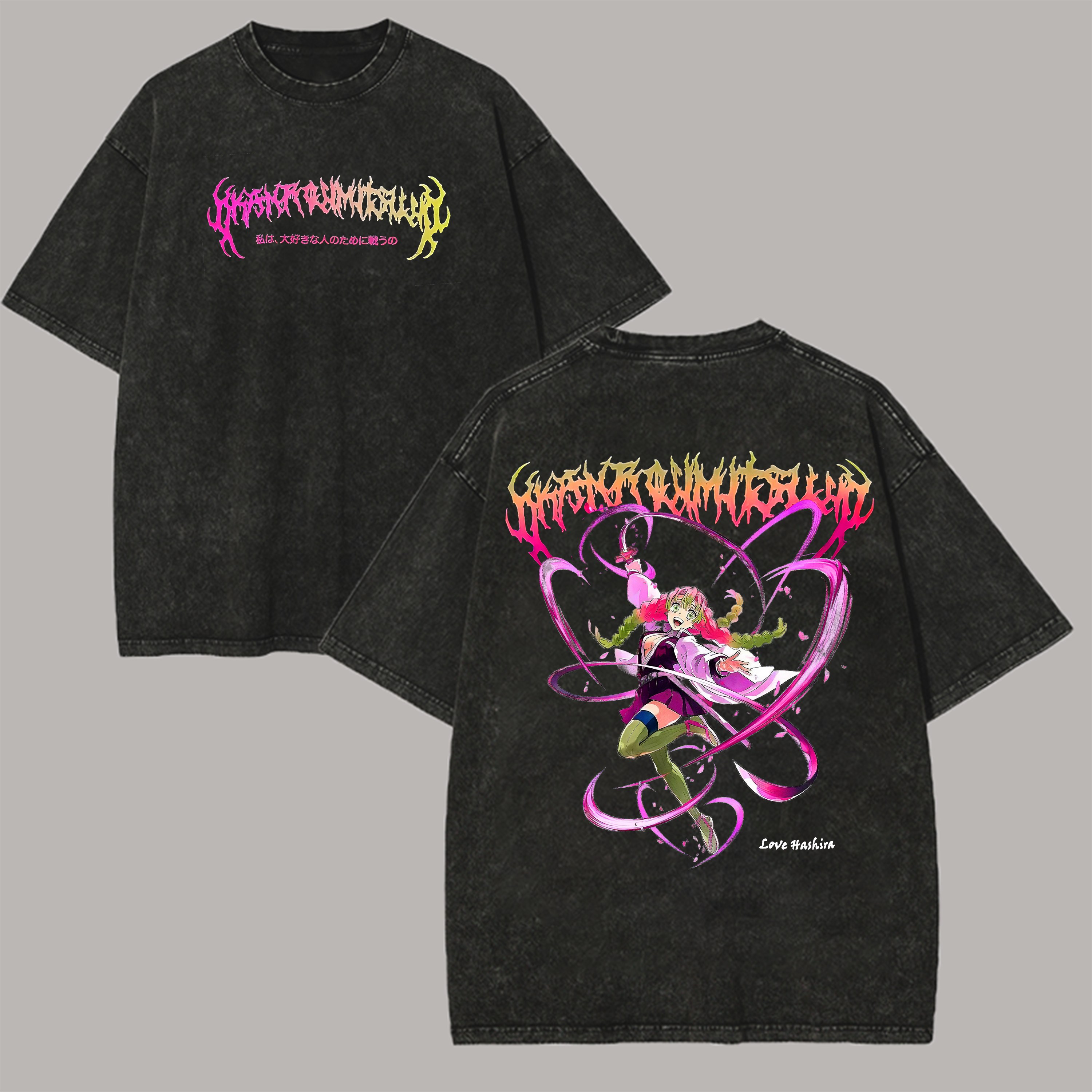 Demon Slayer Mitsuri Kanroji Printed Unisex Washed T-Shirt